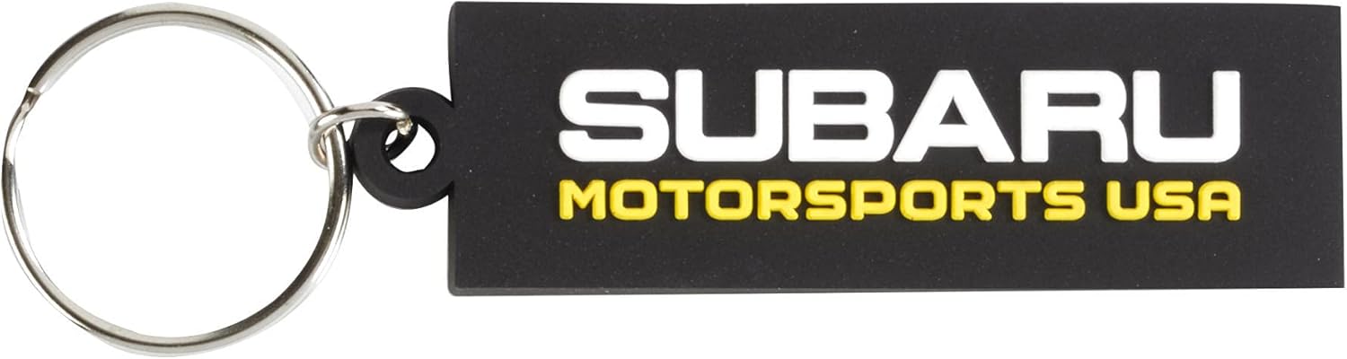 Subaru Genuino Motorsports USA PVC llavero llavero Impreza Forester Outback Ascent Brz Crosstrek Sti Wrx Legacy, Negro –