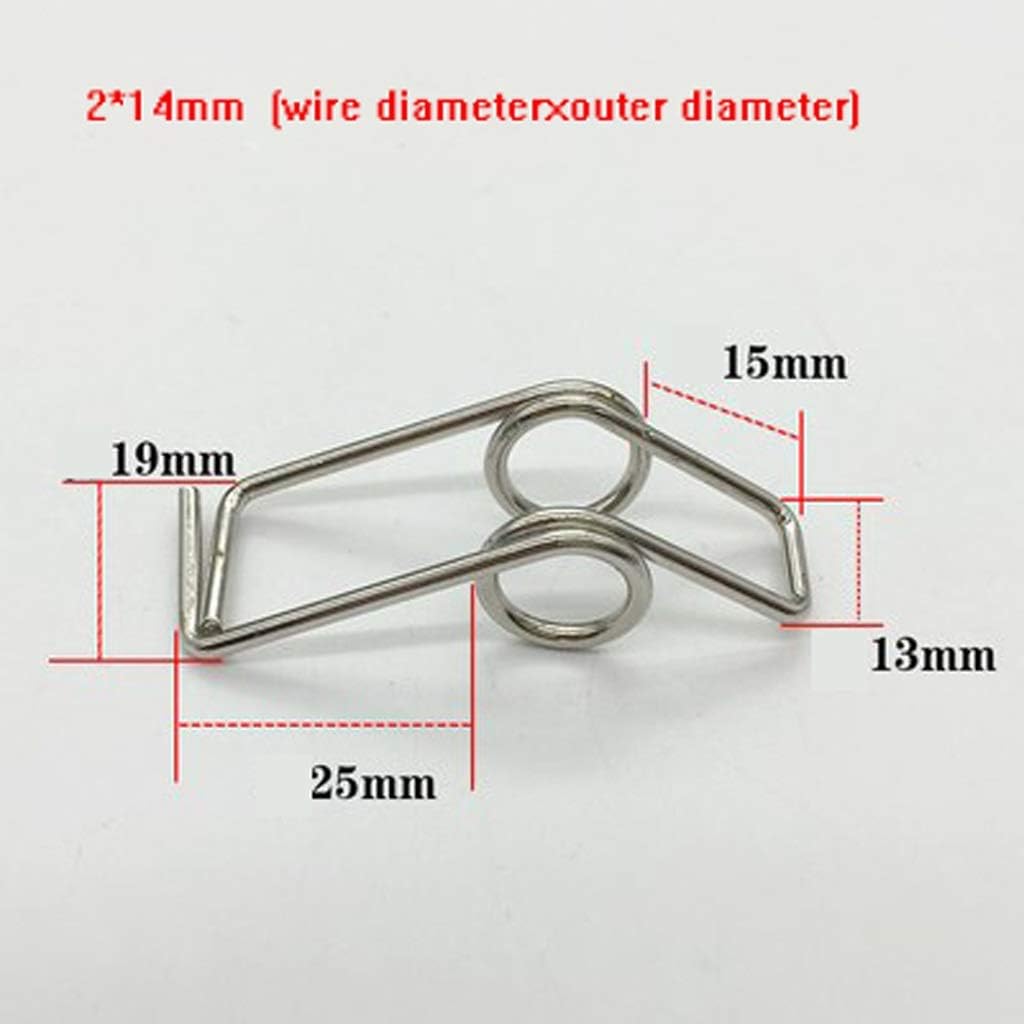 Nostalgie Flexible 2pcs multifuncional resorte de torsión de acero doble muelles de torsión 0.079 in diámetro de alambre duradero (longitud