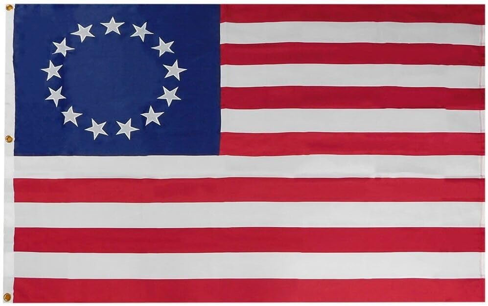 Premium 4×6 Betsy Ross Outlined 4’x6′ Nylon Embroidered 600D Flag
