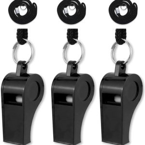 WAAHIBA – Silbato con cordón, 3 paquetes de silbatos deportivos de plástico, silbato de sonido nítido y claro para profesores, entrenadores, WAAHIBA – Silbato con cordón, 3 paquetes de silbatos deportivos de plástico, silbato de sonido nítido y claro para profesores, entrenadores,