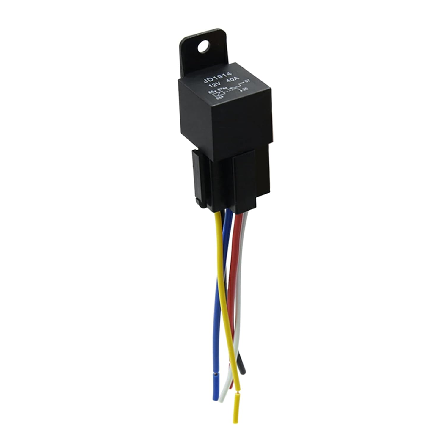 uxcell JD-1914 5 Pin DC 12V 40A Universal Vehículo Vehículo Motor Fusible Relé Interruptor Poder con Arnés
