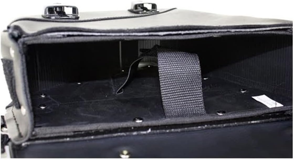 GARGOYLE BELLS Bolsas de cuero para sillín de motocicleta, bolsa de brazo oscilante para softails y helicópteros, bolsas de equipaje de motocicleta,