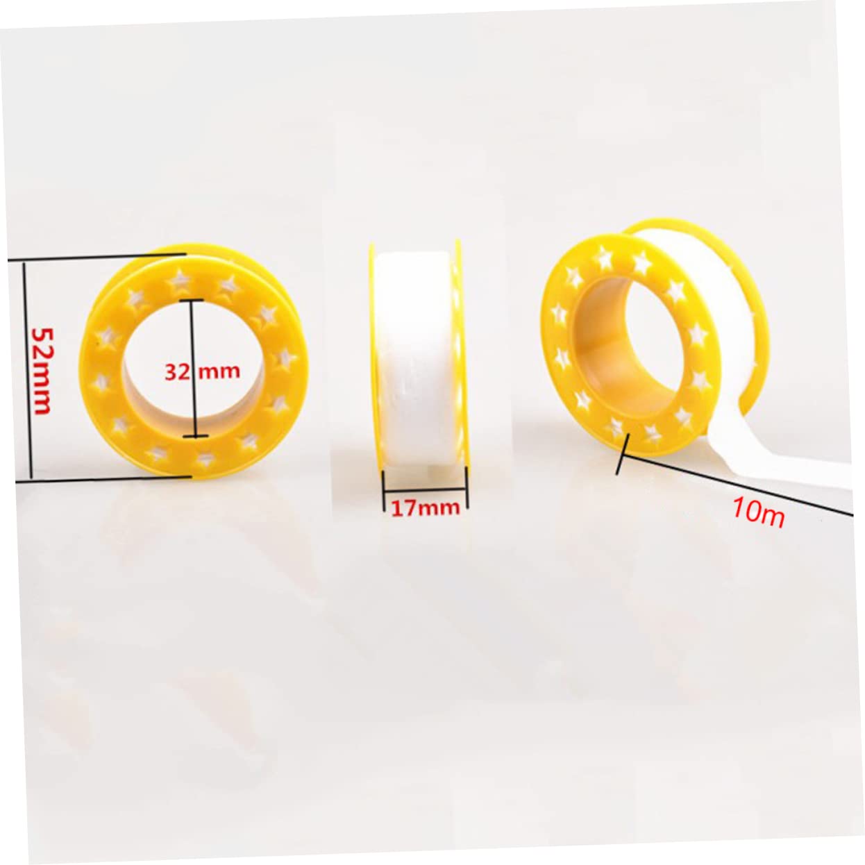 Uonlytech Cinta de sellado de cinta de sellado de cinta de PTFE Cinta duradera Cinta de fugas de tubería Cinta selladora de agua Cinta de rosca