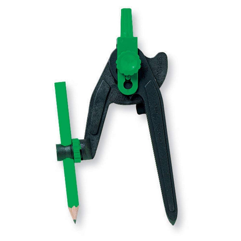 hand2mind Brújula de geometría de matemáticas para estudiantes, verde, herramienta de precisión para geometría, matemáticas, dibujo (paquete de 10)