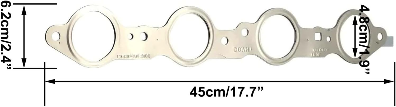 Juego de 2 juntas de colector de escape LS MLS de repuesto #12617944 12600530 para 1997-2020 LS1 LS3 apto para Cadillac Escalade para Chevrolet