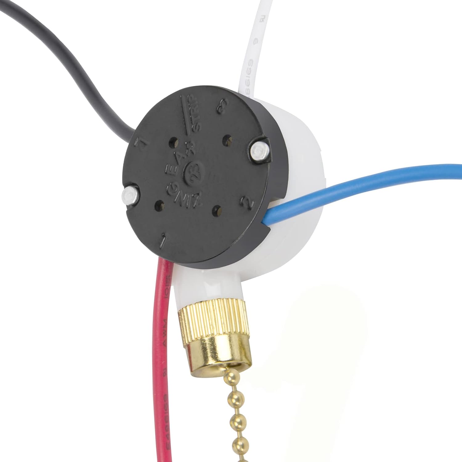 ZE-208s – Interruptor de ventilador de techo de 3 velocidades, con 4 cables preinstalados, compatible con reemplazo de interruptor de ventilador
