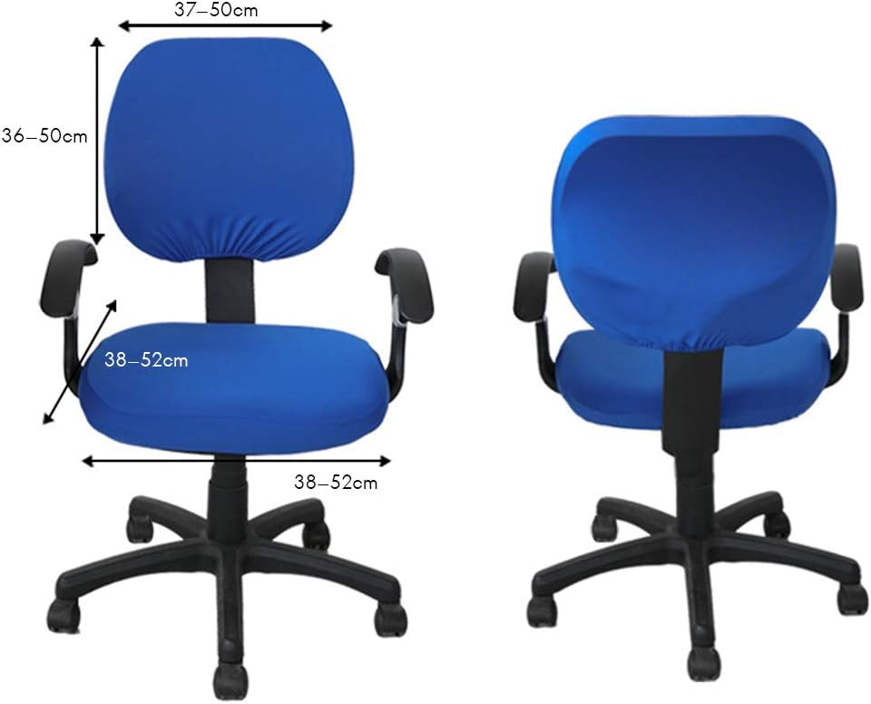 TOPINCN Funda de elastano suave y elástica para asiento y respaldo, funda universal para respaldo de silla de oficina y computadora, funda