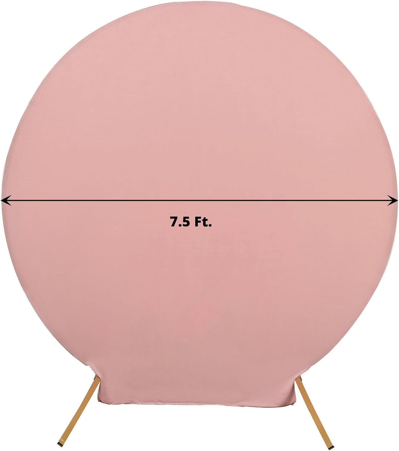 Efavormart – Cubierta de fondo redonda de elastano para arco de boda, 7.5 pies, color rosa polvoriento, mate, ajuste personalizado, cubierta de arco