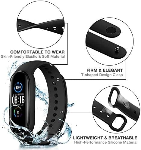 SZBAMI Para Xiaomi Mi Band 5 correas, pulsera de silicona suave colorida, correa de reloj inteligente, accesorios para mujeres y hombres