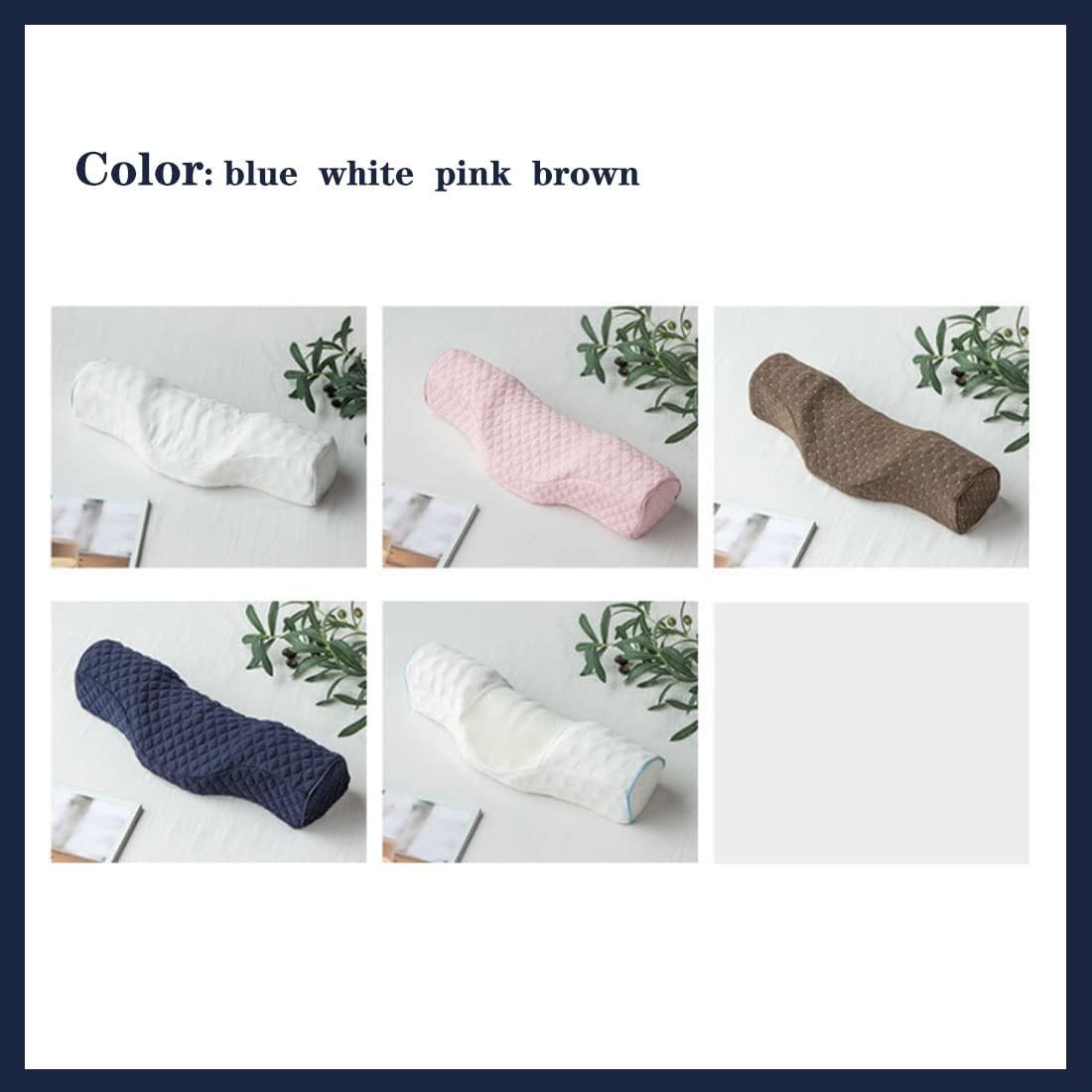 Almohada cervical para el cuello para aliviar el dolor de dormir, almohada cervical de espuma viscoelástica para aliviar el dolor de cuello rígido,