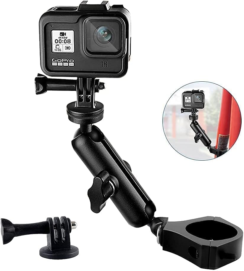 Soporte de montaje de cámara UTV ATV 360  GoPro Roll Bar Mount Accesorios de cámaras de acción accesorio para barra de rollo y tubo de 1.75″-2″