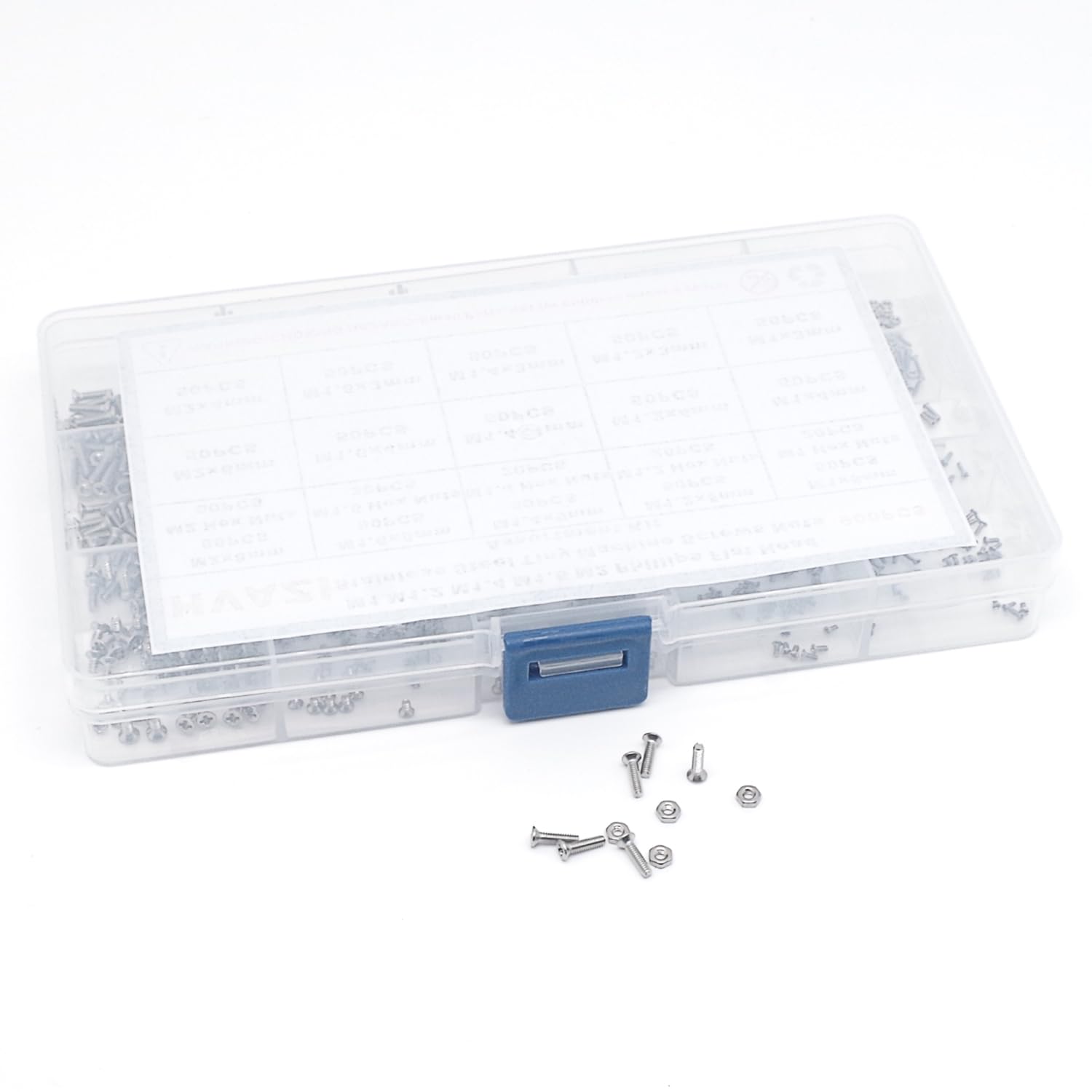Metric M1 M1.2 M1.4 M1.6 M2 Phillips avellanadocabeza plana de acero inoxidable, kit surtido de tuercas