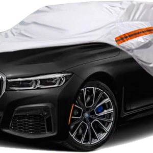 Funda completa de 6 capas para sedán, vagón, cupé, hatchback, impermeable, aislada, anti-UV, a prueba de nieve, resistente al granizo, antiviento, Funda completa de 6 capas para sedán, vagón, cupé, hatchback, impermeable, aislada, anti-UV, a prueba de nieve, resistente al granizo, antiviento,