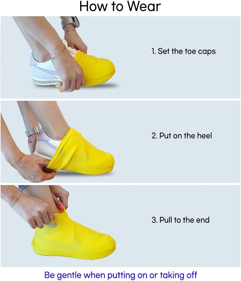 Fundas de goma de silicona impermeables para la lluvia, antideslizantes, fáciles de usar, resistentes al agua, protectores de ciclismo al aire libre