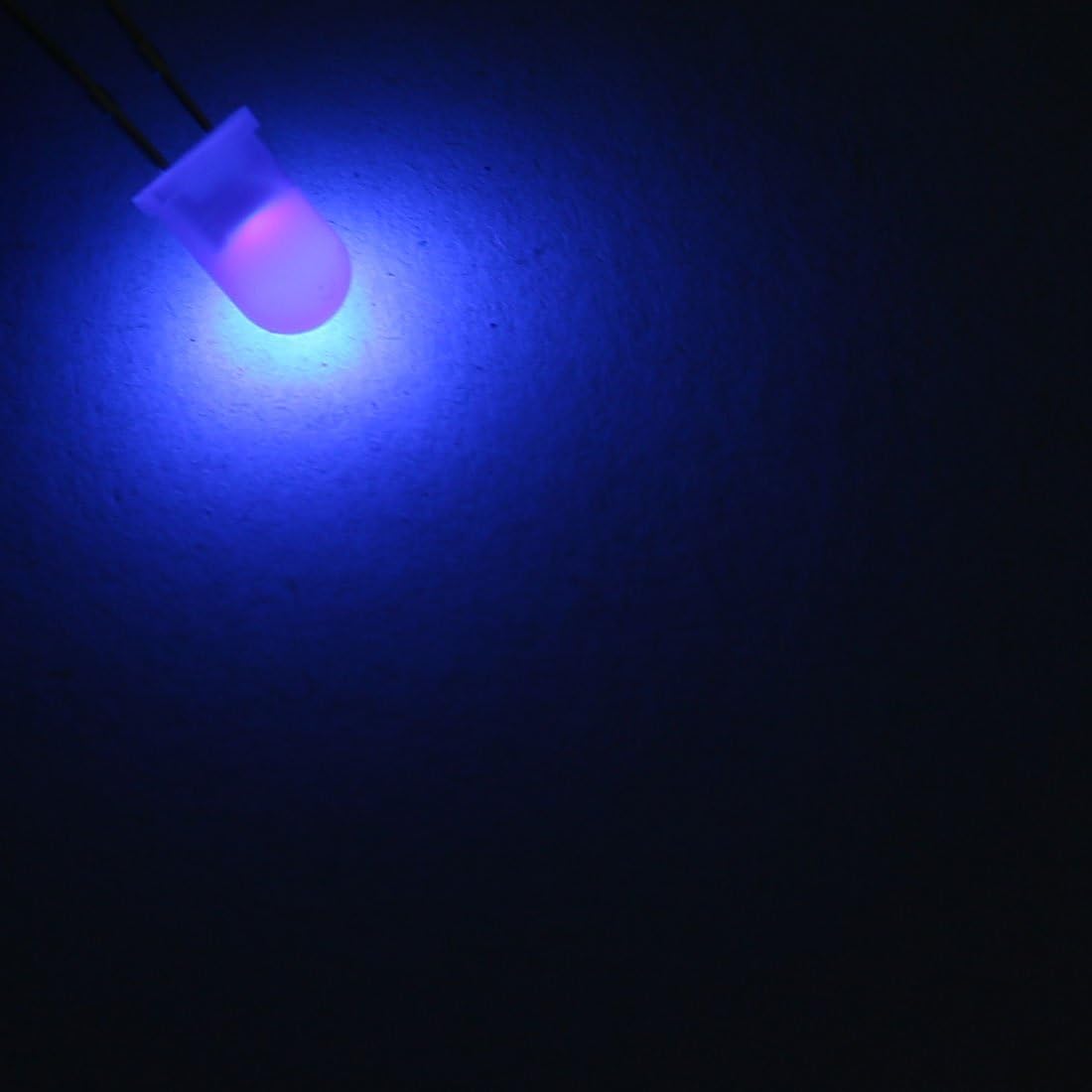 100Pcs DC Lighting fixtures and Controls 3.2-3.4V 20mA LED Lamp UV Week Light 2 Pins Round Head Emitting Diodes
