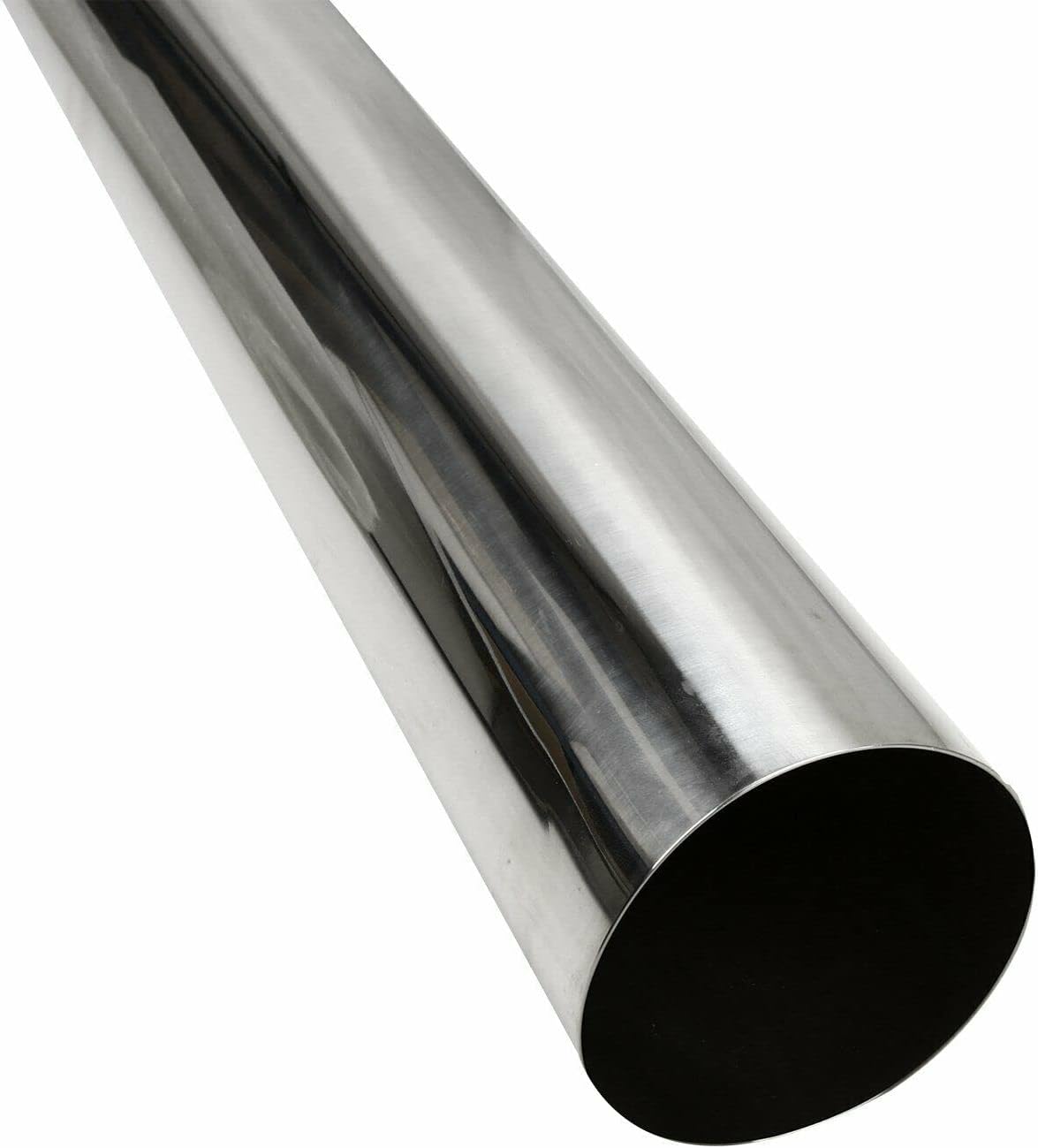 Tubo recto de 2.5 pulgadas de acero inoxidable T304 tubería de 48 pulgadas de largo 2.5 pulgadas de diámetro exterior tubo de escape DIY, paquete de