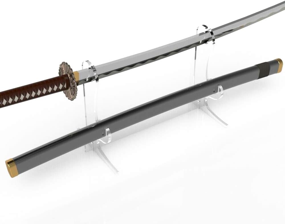 WANLIAN Soporte de espada de acrílico de dos capas montado en la pared Samurai Sword Hanger Display Holder Support All Swords