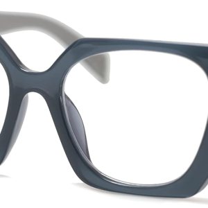 SOOLALA Gafas de lectura de ojo de gato con parte superior plana para mujer, marco de anteojos con bloqueo de luz azul SOOLALA Gafas de lectura de ojo de gato con parte superior plana para mujer, marco de anteojos con bloqueo de luz azul