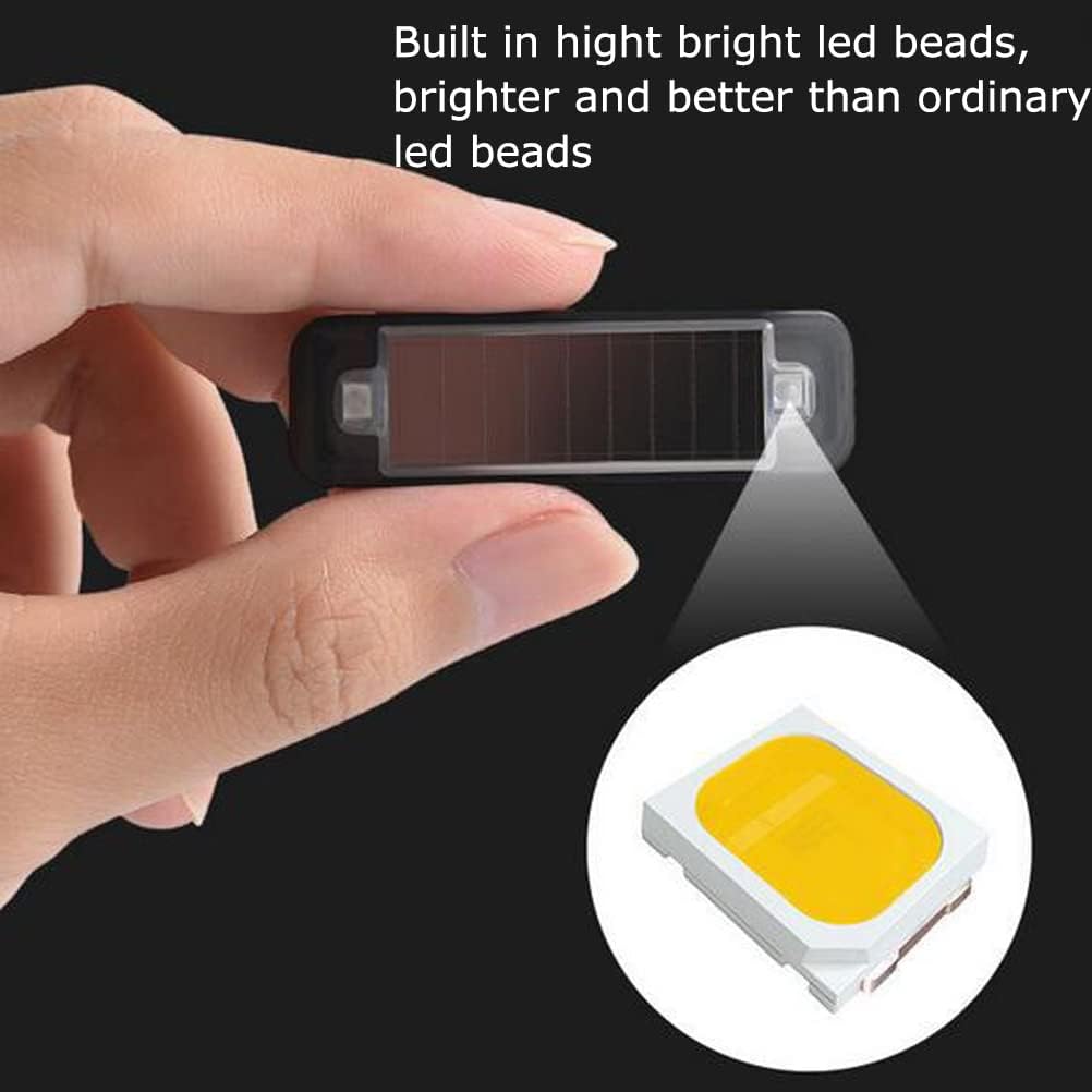 Aolyty Luz de advertencia solar, luz LED intermitente, impermeable, luz de seguridad alimentada por energía solar, paquete de 2 para conducción