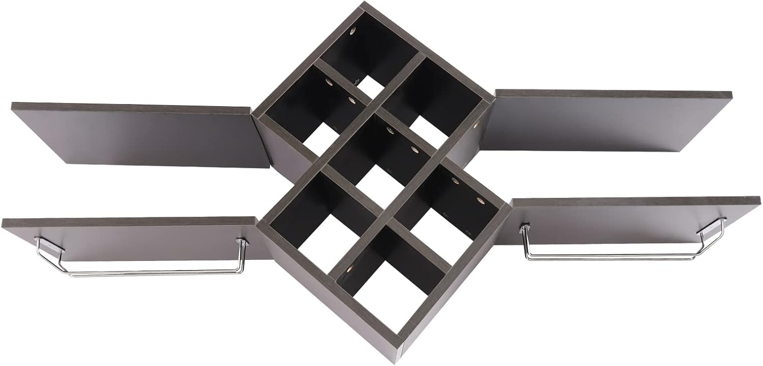 Estante de pared para vino, soporte para copas de vino, estante de vidrio multifuncional, estante de almacenamiento de vino para botellas de vino,