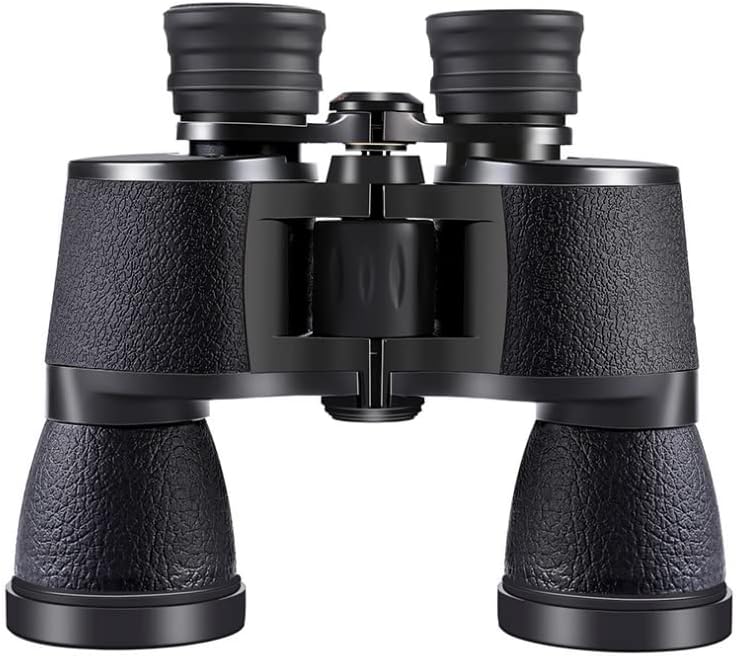 Binoculares de alta potencia de 20 x 50, prismáticos de alta potencia para adultos, visión nocturna con poca luz, impermeable, HD (10 x 50 – negro)