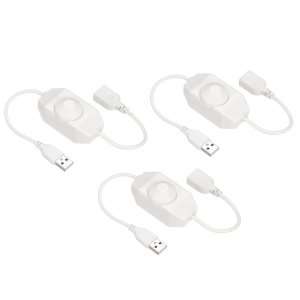 MECCANIXITY Interruptor de atenuación de tira LED de 5 V CC USB hembra a macho cable de extensión con controlador de interruptor giratorio para MECCANIXITY Interruptor de atenuación de tira LED de 5 V CC USB hembra a macho cable de extensión con controlador de interruptor giratorio para