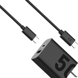 Motorola Cargador TurboPower Share de 50 W – Doble puerto USB-A y USB-C, potente USB-PD (suministro de energía) y salidas QC3.0 con cable USB-C de Motorola Cargador TurboPower Share de 50 W – Doble puerto USB-A y USB-C, potente USB-PD (suministro de energía) y salidas QC3.0 con cable USB-C de