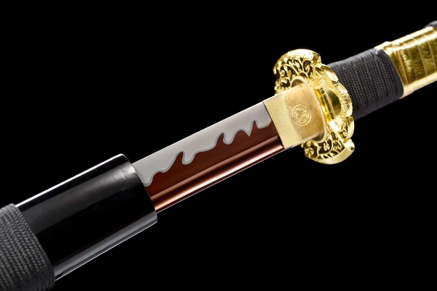 HERO SWORD Katana de una pieza lista para combate, T1095, acero de alto carbono, hoja azul, espada Zoro, espada samurái muy afilada, espada japonesa