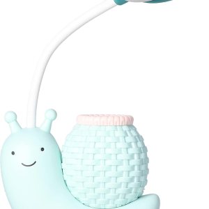 Lámpara de escritorio LED con soporte para bolígrafo, soporte de dibujos animados, lámpara de mesa con múltiples funciones de carga USB, linda luz Lámpara de escritorio LED con soporte para bolígrafo, soporte de dibujos animados, lámpara de mesa con múltiples funciones de carga USB, linda luz