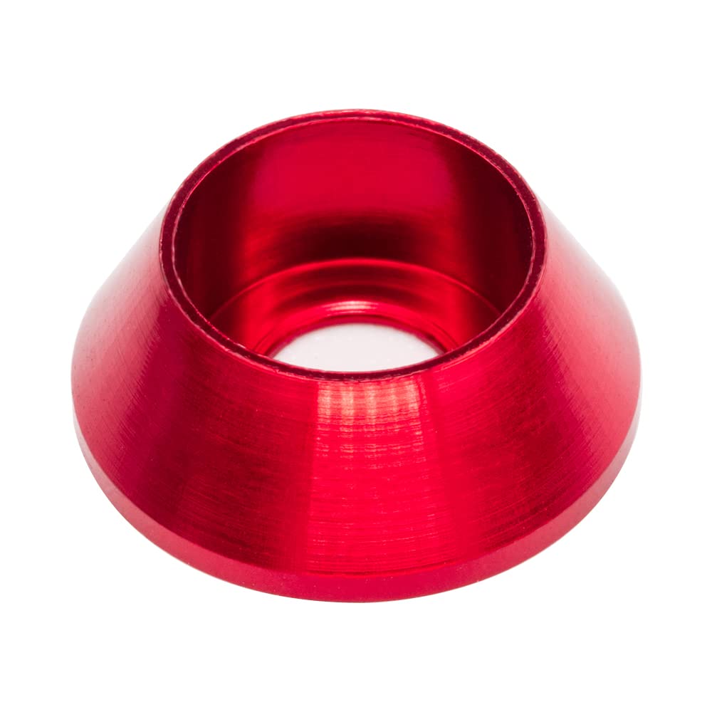 60 piezas Arandelas de avellanado de copa de cono M4, aleación de aluminio anodizado, juntas de arandelas de cabeza Cuña de taza para tornillo