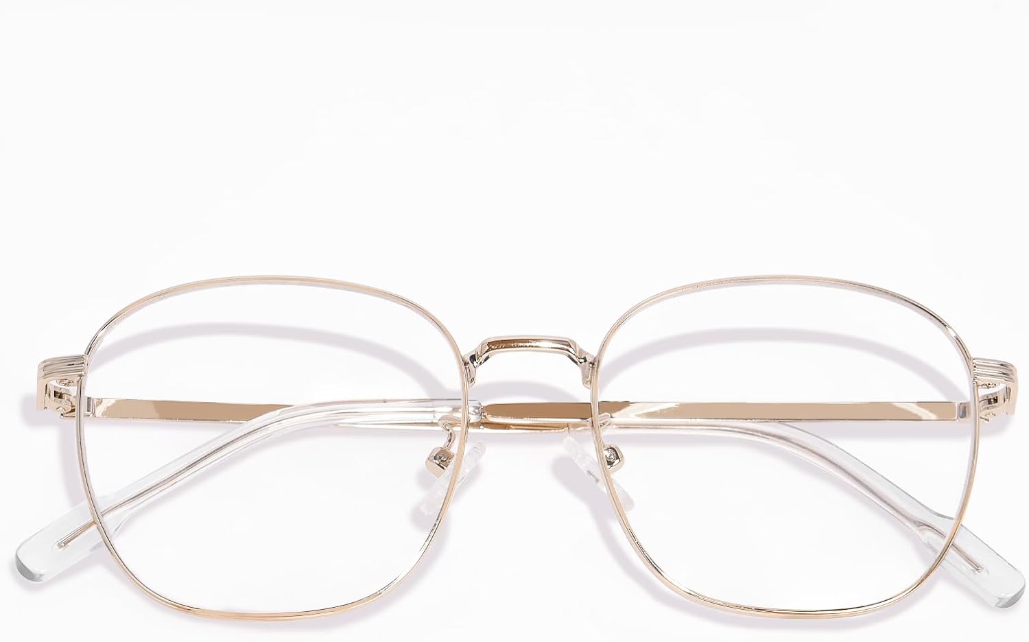 OPTOFENDY Lentes de bloqueo de luz azul de metal para mujeres y hombres, anteojos cuadrados para computadora, antifatiga ocular y protección UV