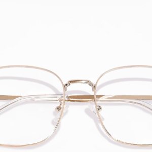 OPTOFENDY Lentes de bloqueo de luz azul de metal para mujeres y hombres, anteojos cuadrados para computadora, antifatiga ocular y protección UV OPTOFENDY Lentes de bloqueo de luz azul de metal para mujeres y hombres, anteojos cuadrados para computadora, antifatiga ocular y protección UV