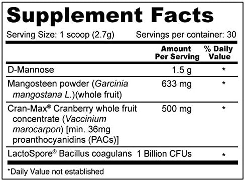Wellness Resources Vital UT Suplemento para el tracto urinario con arándano (36 mg PAC), d-manosa, mangostán y probiótico LactoSpore (30 porciones,