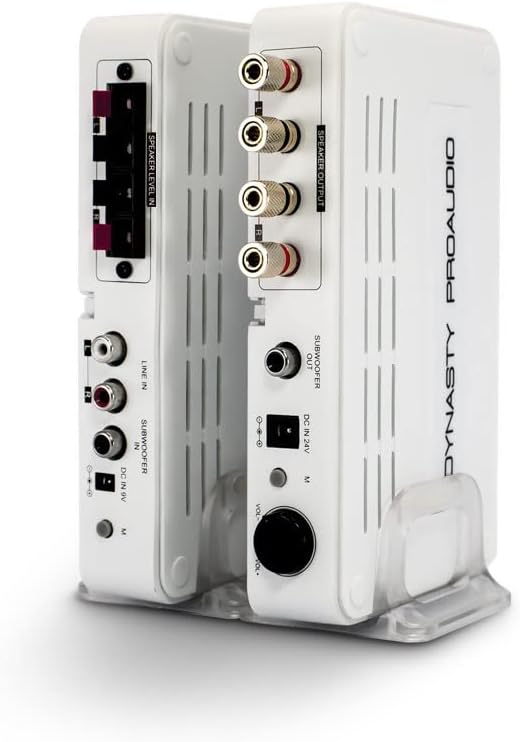 WSA-5RP – Kit de altavoces traseros de sonido envolvente inalámbrico con 2 amplificadores de 50 W incorporados, banda dual seleccionable de 5.2 G5.8