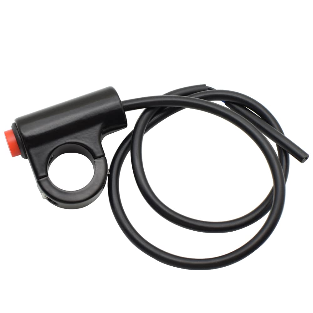 Interruptor de luz de advertencia de montaje de barra de manillar de motocicleta de 78 “Interruptores de manillar de encendido y apagado con botón