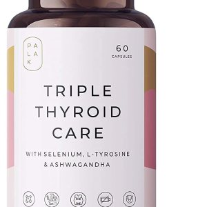 Palak Note Miduty Triple Thyro Care – Selenio, algas marinas, L-tirosina, zinc, Ashwagandha, B1 (paquete de 60 cápsulas) Palak Note Miduty Triple Thyro Care – Selenio, algas marinas, L-tirosina, zinc, Ashwagandha, B1 (paquete de 60 cápsulas)