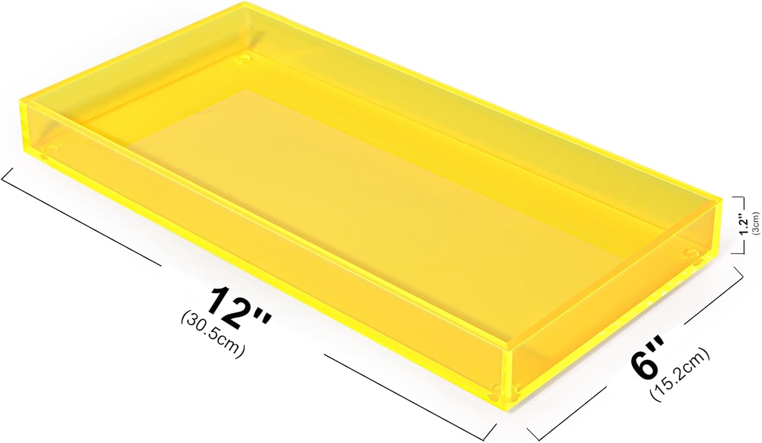 Bandeja de tocador de acrílico, bandeja decorativa para baño, perfume, joyería, bandeja de maquillaje para aparadores, organizador de escritorio