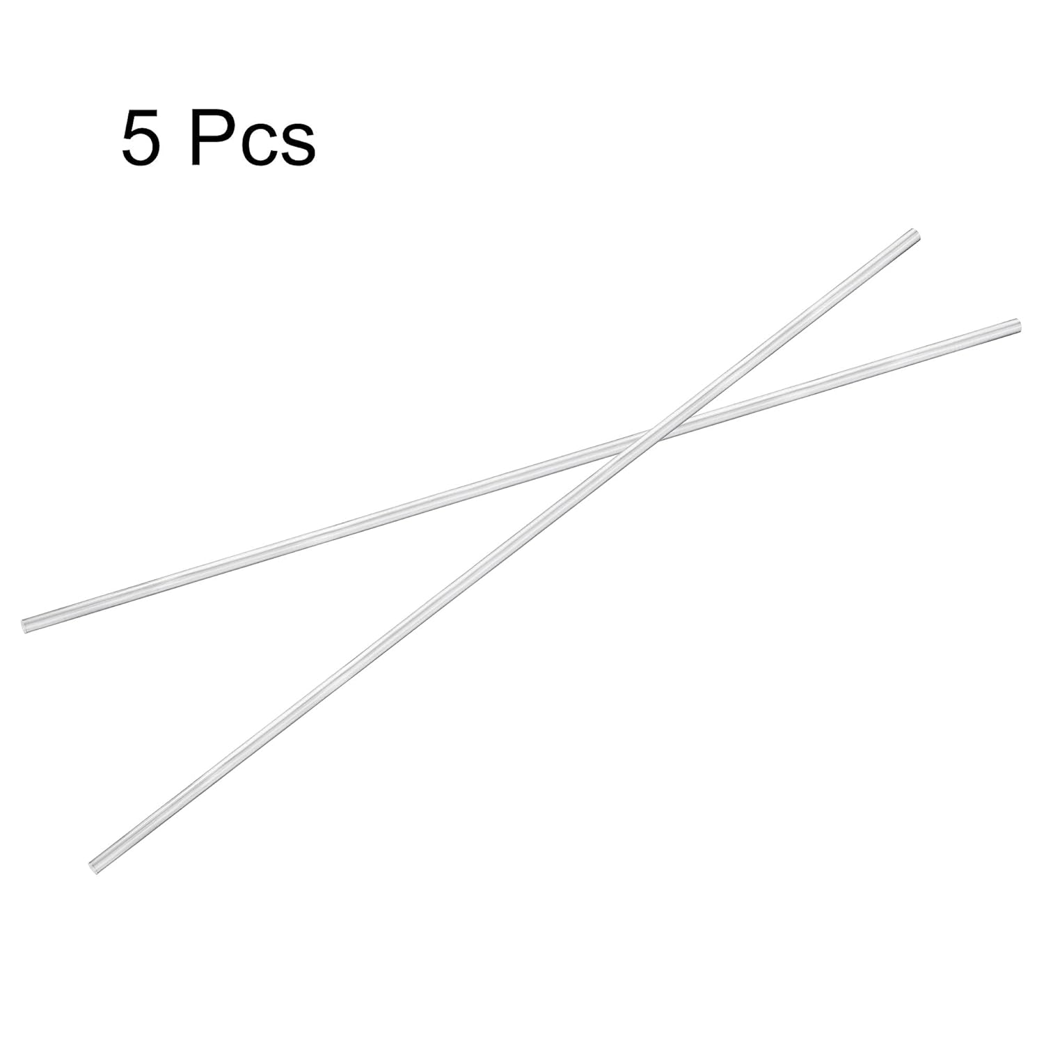 uxcell Barra de torno de varilla redonda sólida de aluminio 0.236 in x 19.685 in para herramienta de manualidades de bricolaje 5 piezas