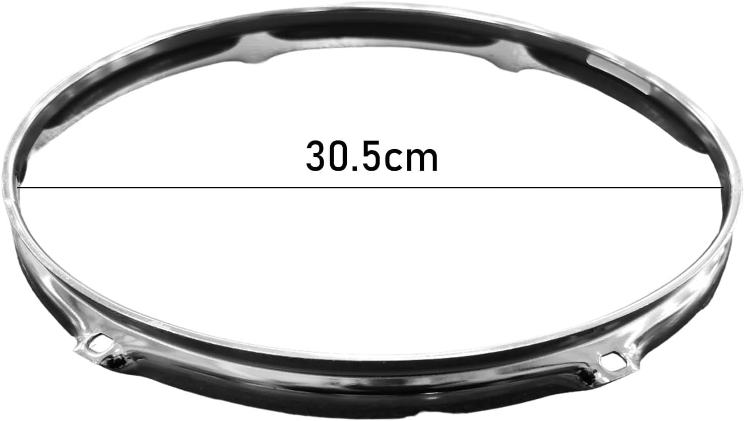 Aro de tambor de bateador de tambor, accesorio musical de acero de repuesto resistente de 6 agujeros, aro de instrumento de percusión para