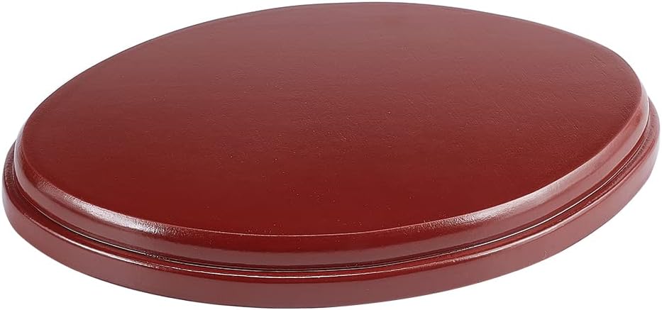 FINGERINSPIRE Base de madera ovalada (Sienna, 7.4 x 5.4 x 0.8 pulgadas), base de exhibición de madera para piedras preciosas y joyas, base de placa