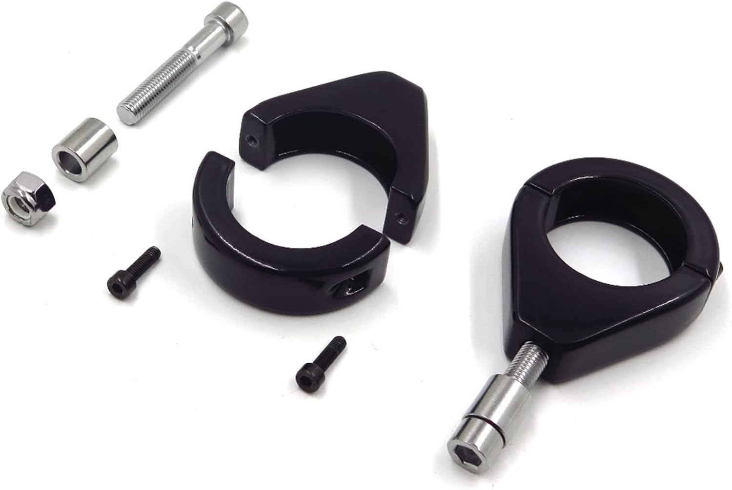 Powersports Tenedor Sliders Tubos Piezas de motocicleta Abrazaderas de señal de giro para Harley Softail Soporte de montaje 1.535 in Accesorios de