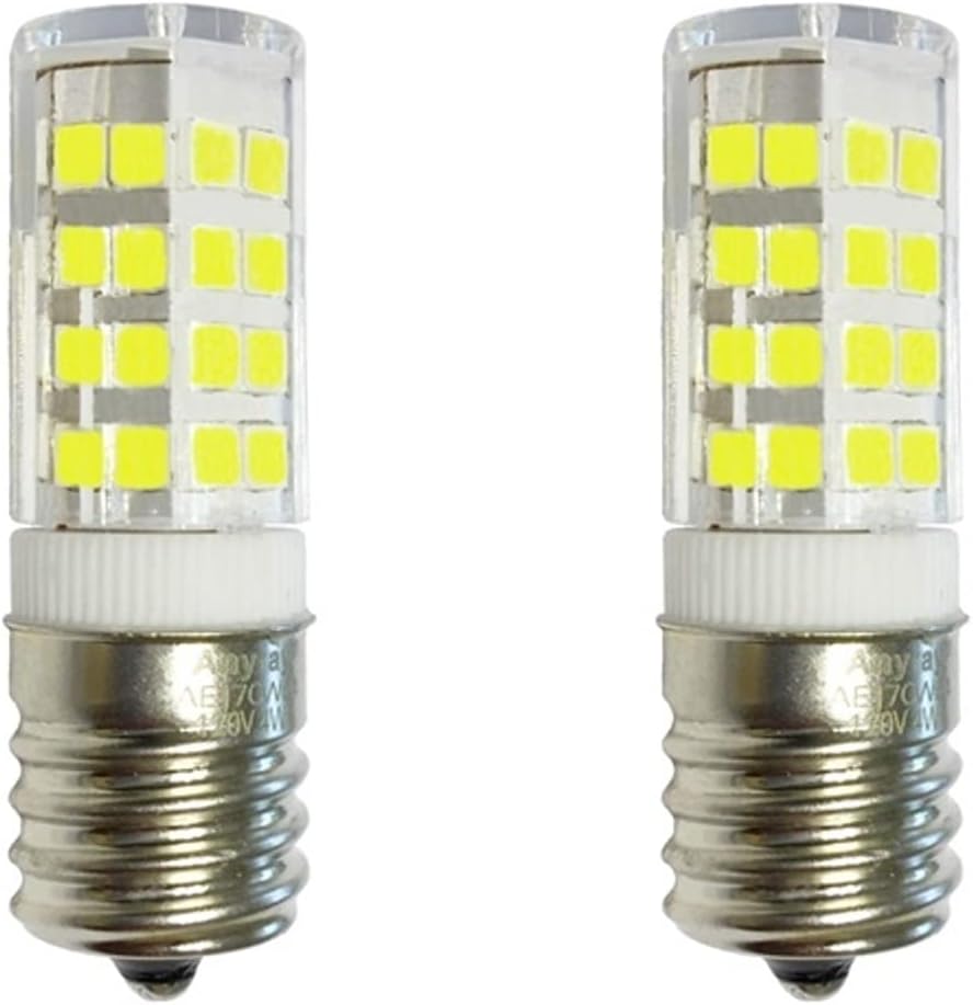Anyray 2 bombillas de repuesto para congelador FFFH20F2QW 40 W, bombillas 40T8 E17 base para electrodomésticos (blanco brillante, 6000 K)