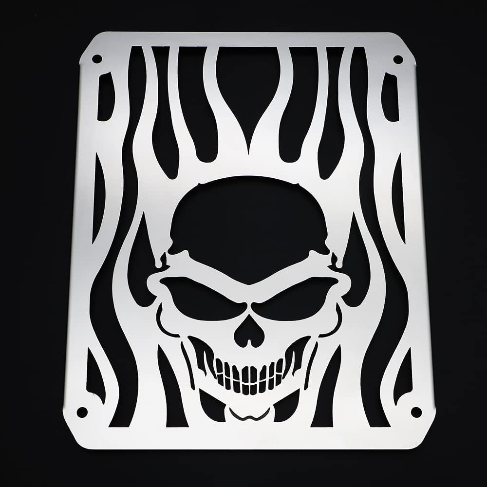 SKULLFIRE – Cubierta de radiador para motocicleta, protector de parrilla para parrilla, protector de refrigerador, compatible con Kawasaki Vulcan