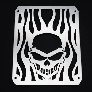 SKULLFIRE – Cubierta de radiador para motocicleta, protector de parrilla para parrilla, protector de refrigerador, compatible con Kawasaki Vulcan SKULLFIRE – Cubierta de radiador para motocicleta, protector de parrilla para parrilla, protector de refrigerador, compatible con Kawasaki Vulcan