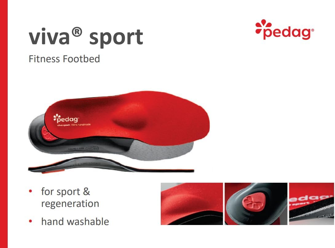 Pedag VIVA Sport  Insertos ortopédicos  Soporte de arco  Almohadilla metatarsiana  Ideal para actividades de bajo y alto impacto  Suave y vegano