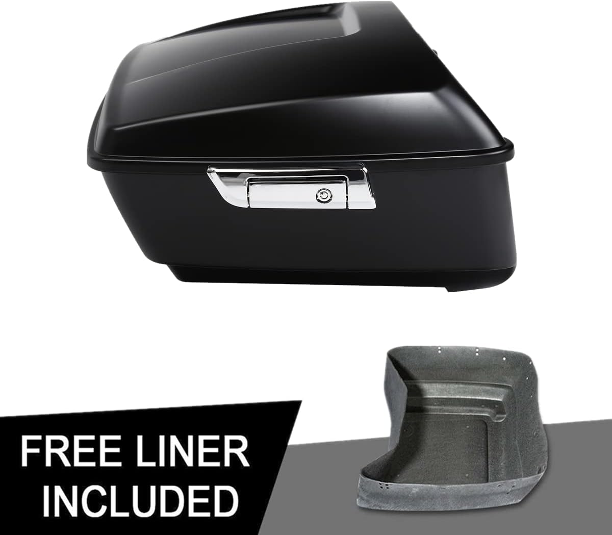 TCT-MOTORPARTS Paquete de cajuela King Tour Pack negro mate con cierres para Harley Touring Road King, Road Glide, Street Glide, Electra Glide