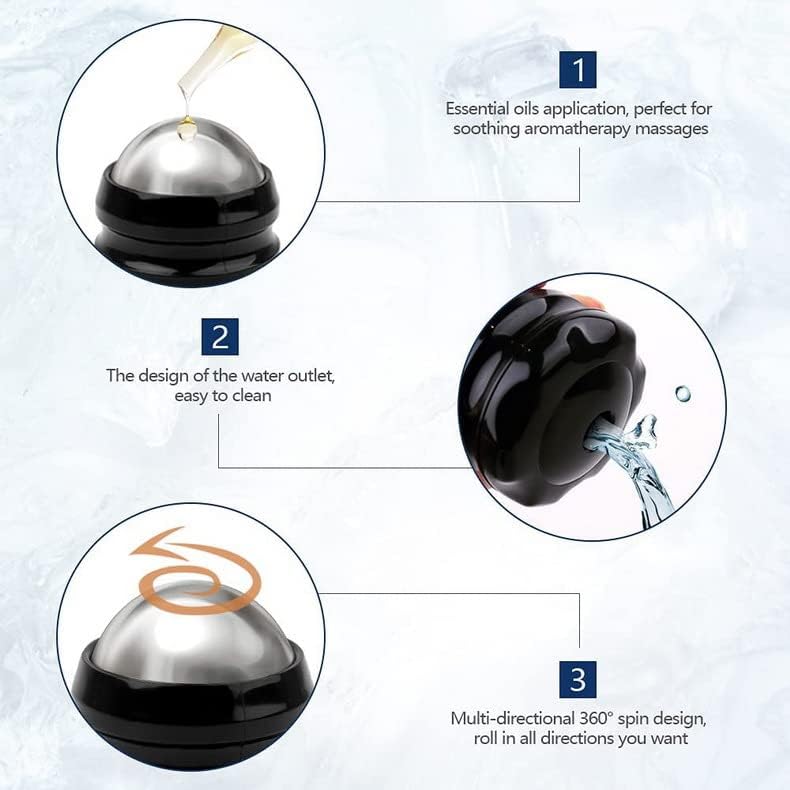SUNANTH Cryosphere – Bola de masaje en frío, bola de masaje manual para terapia de calor y hielo, herramienta de auto masaje para aliviar el dolor