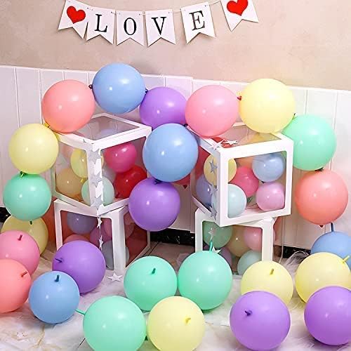 IN-JOOYAA Globo de látex transparente de 6 pulgadas y 12 pulgadas, 200 globos de enlace rápido, globos enlazables para decoración de fiestas