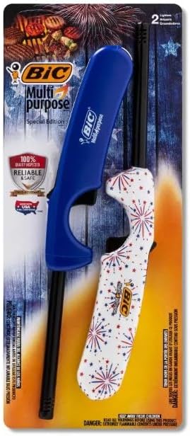 BIC Encendedores multiusos de edición americana, varita de metal larga y duradera, ideal para velas, parrillas y chimeneas, colores surtidos, 20