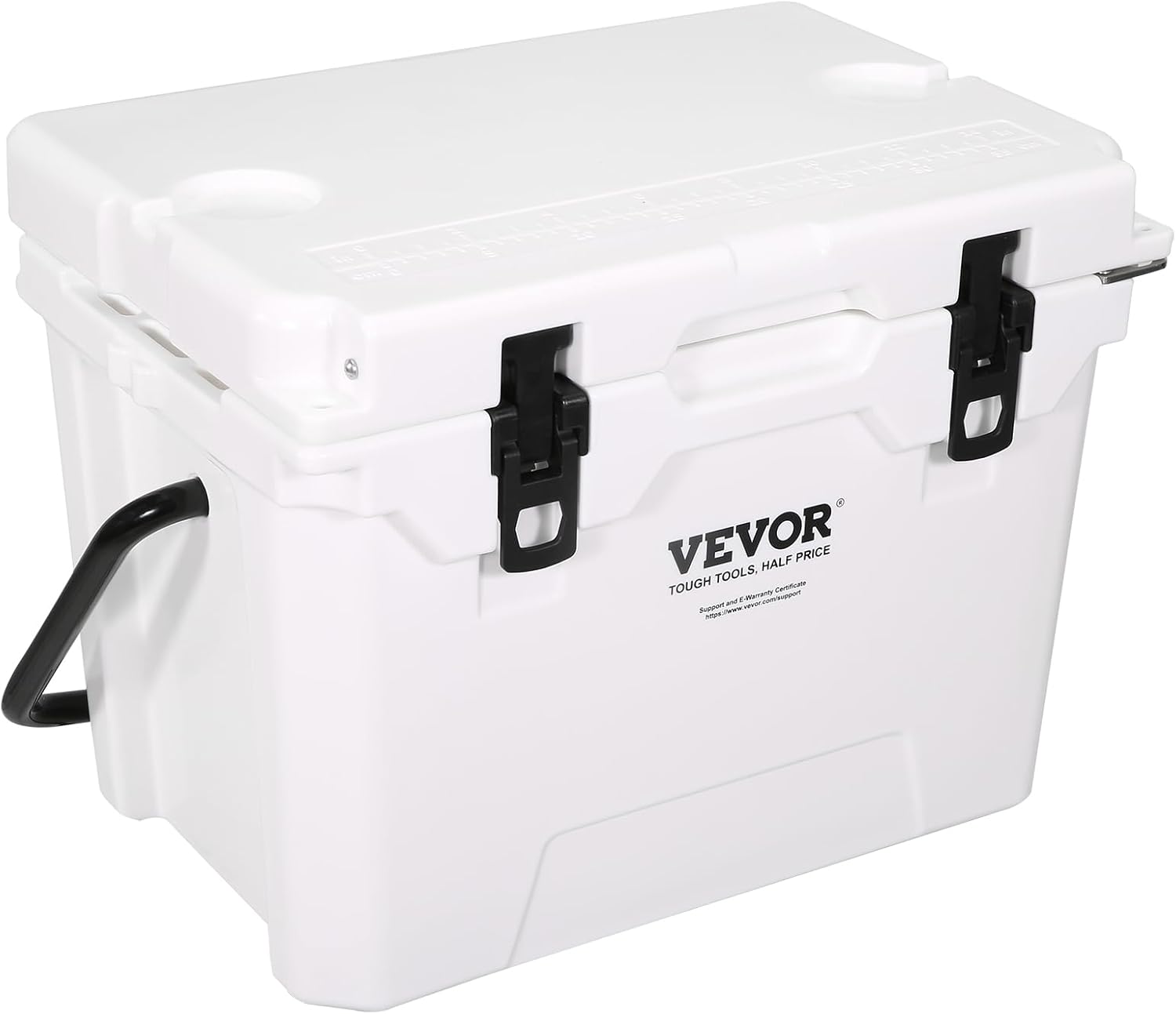 VEVOR Enfriador duro portátil aislado y rotomoldeado, 25334565 cuartos de galón, enfriador de retención de hielo con mango resistente, lonchera para